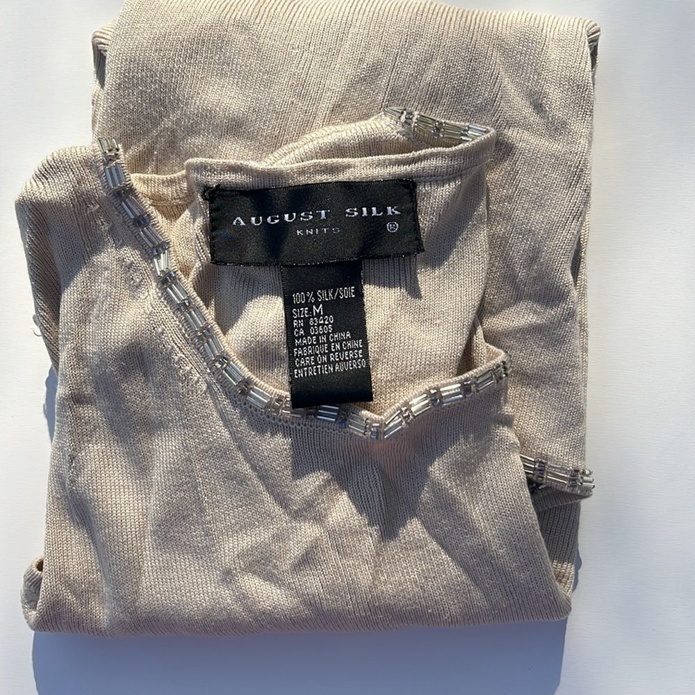 August Silk Knits Tank & Cardigan Set 100 percent Silk - Picture 7 of 11